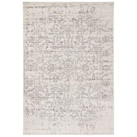 Safavieh 2 ft. 3 in. x 8 ft. Madison Collection Contemporary Rectangle Power Loomed Rug Silver & Ivory MAD603G-28